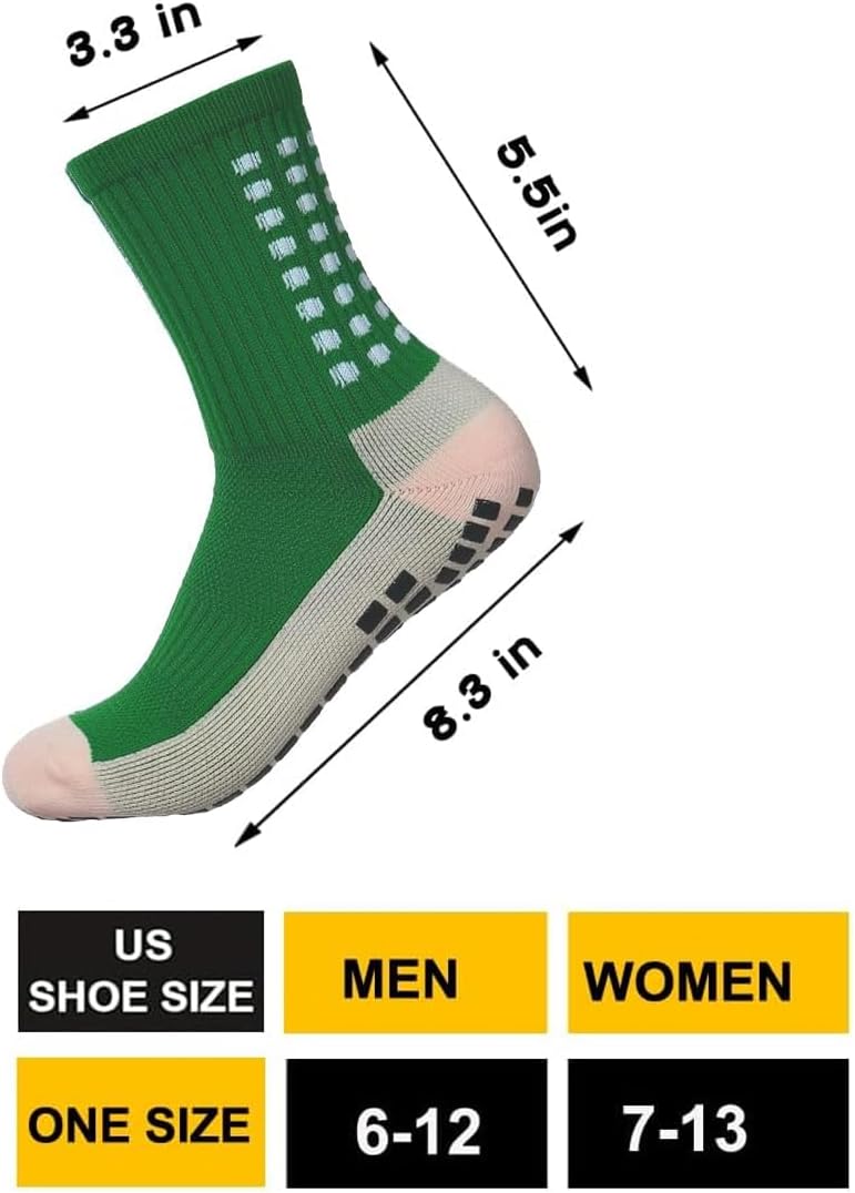 BUKEORE 2 Set Anti-Slip Grip Soccer Socks with Shin Guard Sleeves, Sports Athletic Socks for Men Women - Image 5